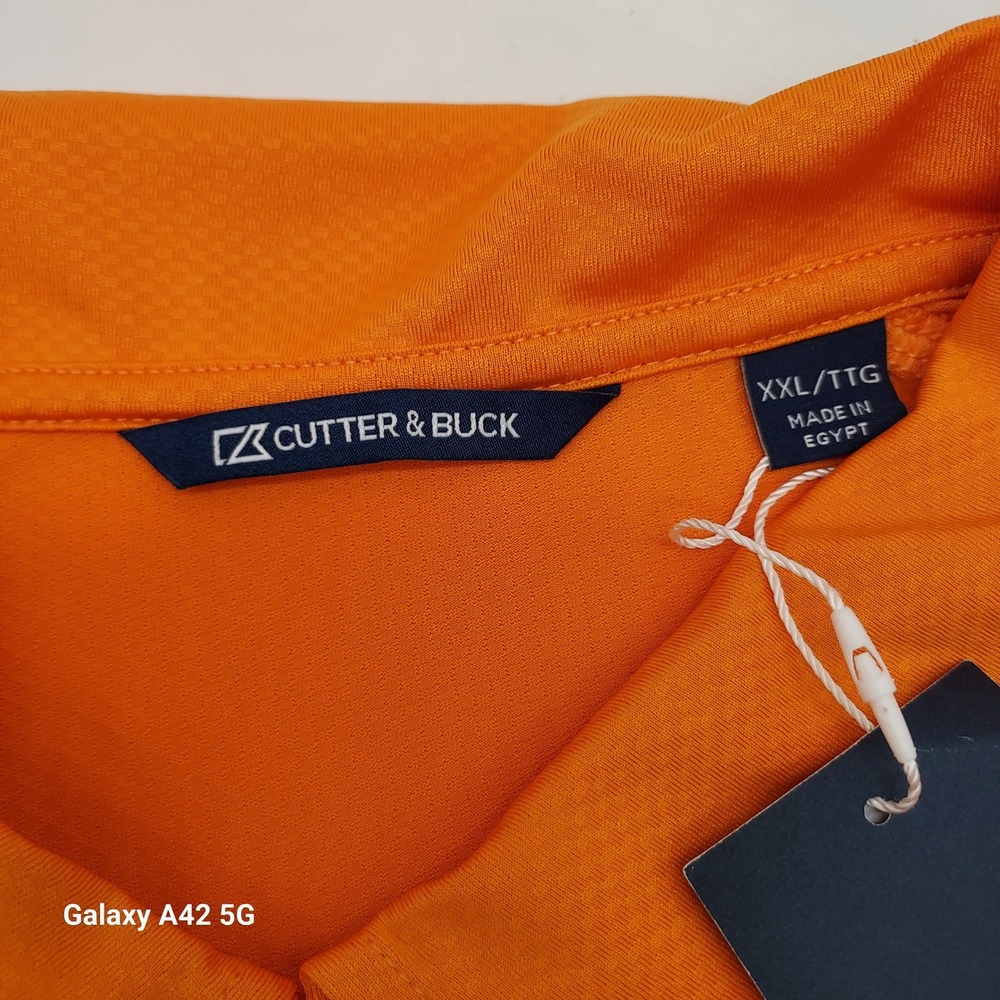 Cutter‎ Buck Orange Burn Survivors Foundation Golf Polo Shirt XXL - Picture 2 of 7
